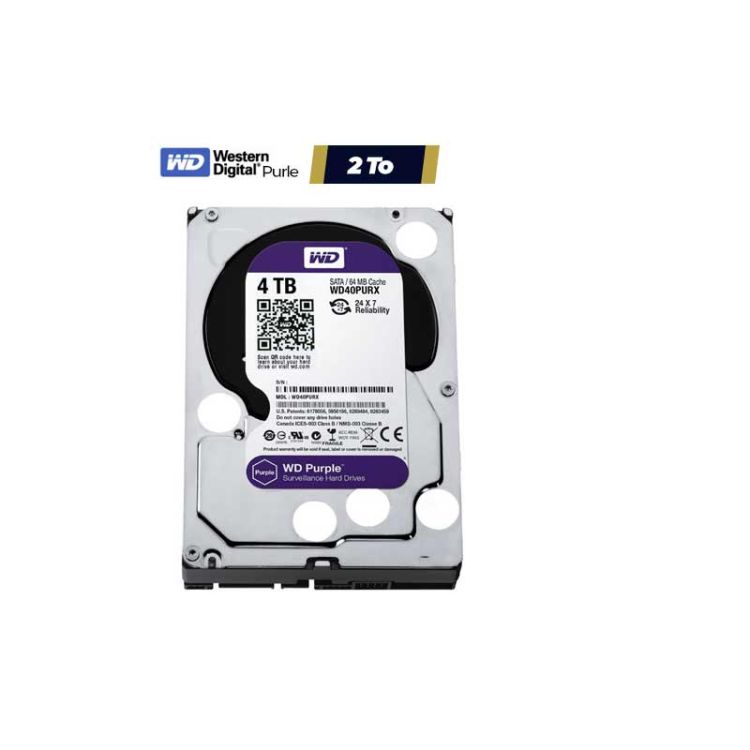 Disque dur surveillance numérique - 2To - Western Digital Purple|GlotelhoCameroun