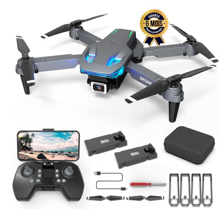 Drone Wipkviey T28 prix en fcfa - 02 batteries - Temps de vol à 24-30 minutes - Garantie 6 Mois| Glotelho Cameroun