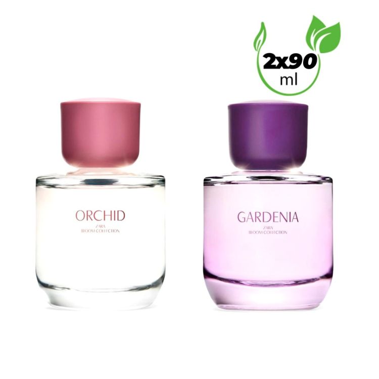 Eau de Parfum Zara - Coffret Gardenia + Orchid Duo Set - 2 x 90 ML - Notes Orange Amère, Praline et Musc
