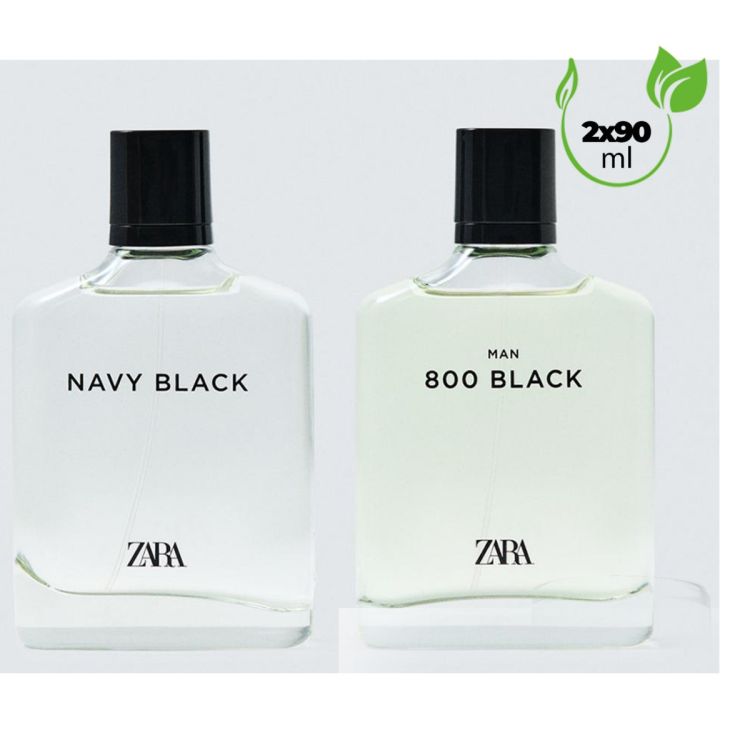 Eau de toilette Zara - Coffret Navy Black & 800 Black Duo - 2 x 90 ml - Fragrances Aromatiques et Boisées - Pour Homme