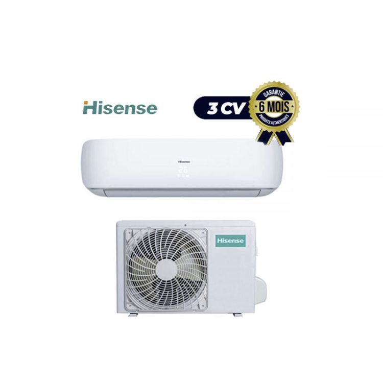 Split Air Conditioner Hisense - 24000 BTU - 3 HP- R410 - 6 Months | Glotelho Cameroon