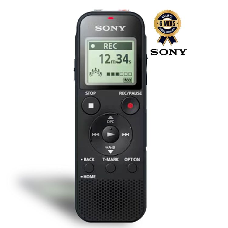 Enregistreur vocal numérique - Sony ICD-PX470 - Mémoire interne de 4 Go extensible - 6 Mois