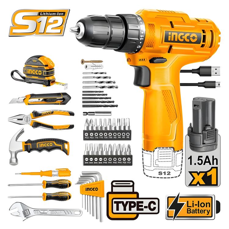 Ensemble d'outils prix en fcfa - INGCO HKTHP10891 - 89 pièces| Glotelho Cameroun