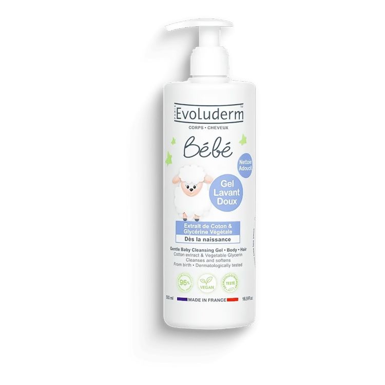 Evoluderm - Gel Lavant Doux Bébé Corps & Cheveux 500ml, prix en FCFA, Cameroun.