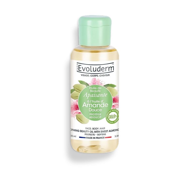 Evoluderm - Huile de Beauté à l’Huile d’Amande Douce 100ml, prix en FCFA, au Cameroun. 