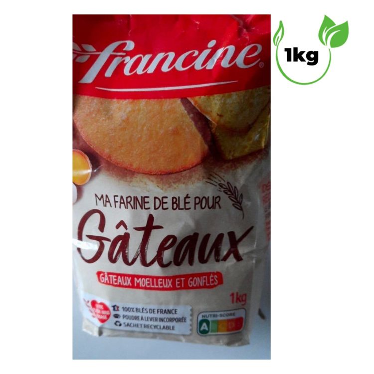 Farine de Blé pour Gâteaux - Francine - 1kg - Levure incorporée