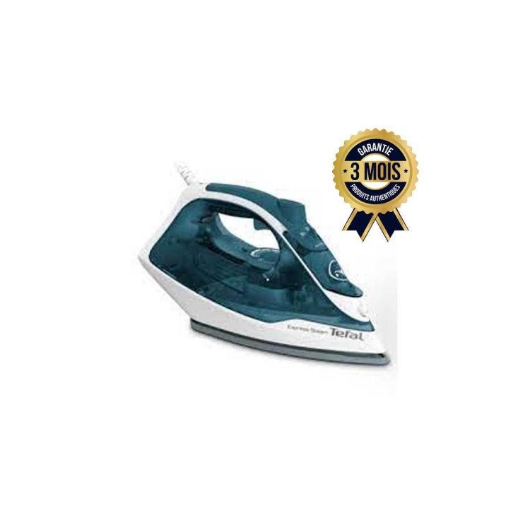 Express Steam Iron - Tefal - 2400W - FV2839E0 - 270 ml - Blue/White - 4 months - (Price in fcfa) | Glotelho Cameroon