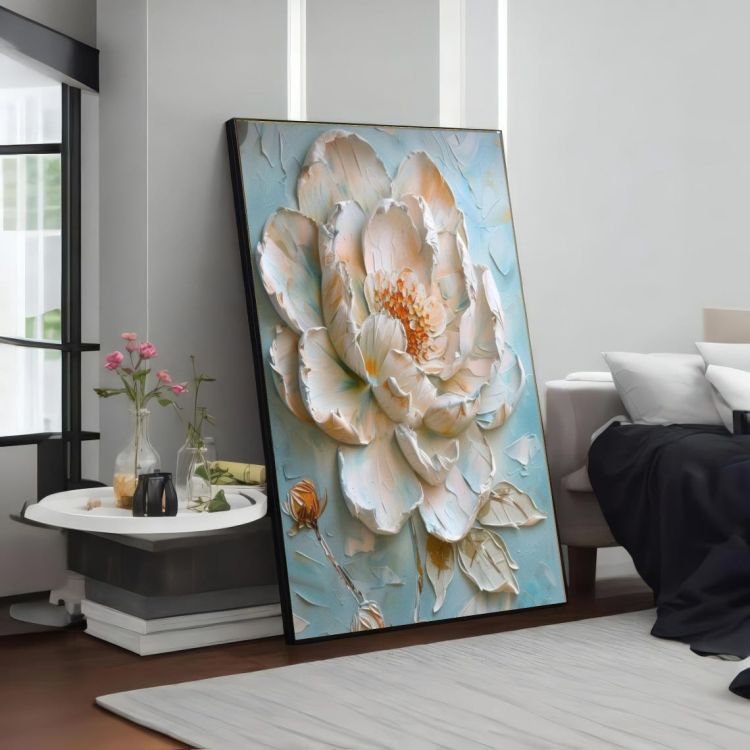 Tableau Décoratif Mural - Fleurs Multicolore - Toile Imprimée Effet 3D