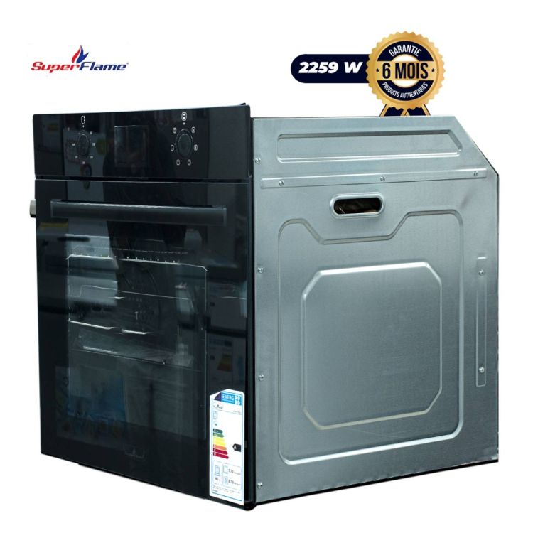 Built-in Electric Oven - Super Flame - 65 litres - Black at Glotelho
