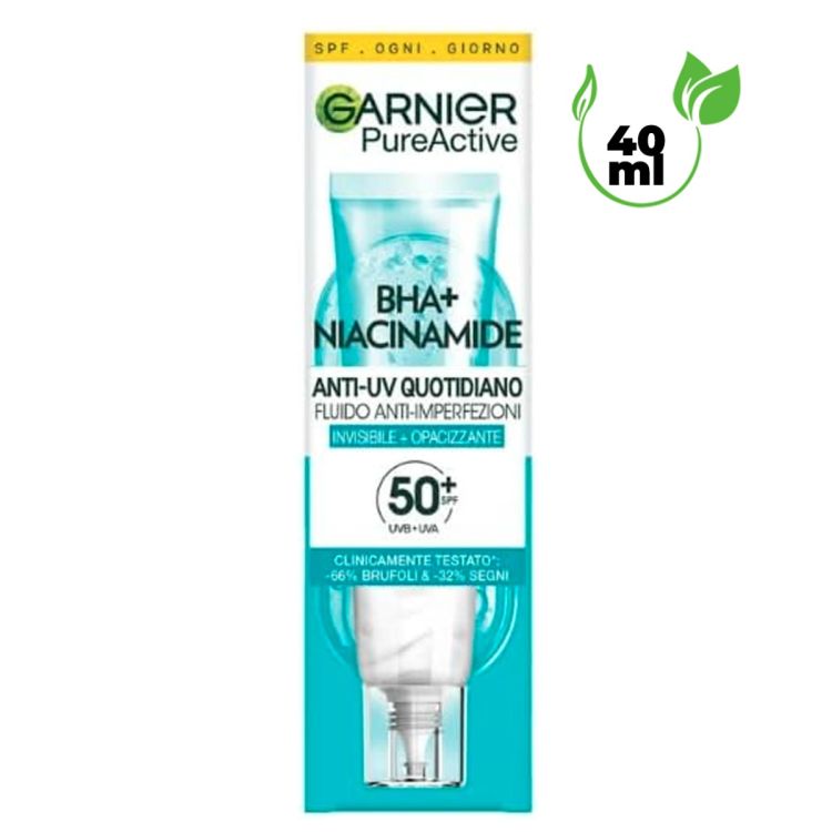 Garnier Pure Active Anti-UV Quotidien SPF 50+ - BHA + Niacinamide
