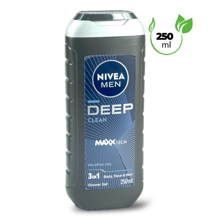 Gel Douche 3 en 1NIVEA - MEN MAXXTECH  – Nettoyage Intense 250 ml