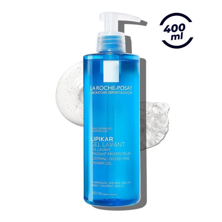 La Roche‑Posay Lipikar – Gel Lavant Apaisant & Protecteur – 400 ml – Niacinamide, Beurre de Karité et Eau thermale – Peaux Sensibles & Bébé 