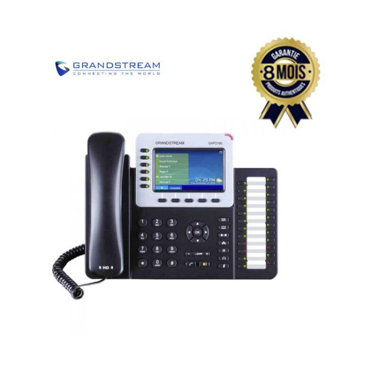 Téléphone SIP Grandstream GXP2160 -  6 lignes, Bluetooth et son HD - Garantie 8 Mois =| Glotelho Cameroun