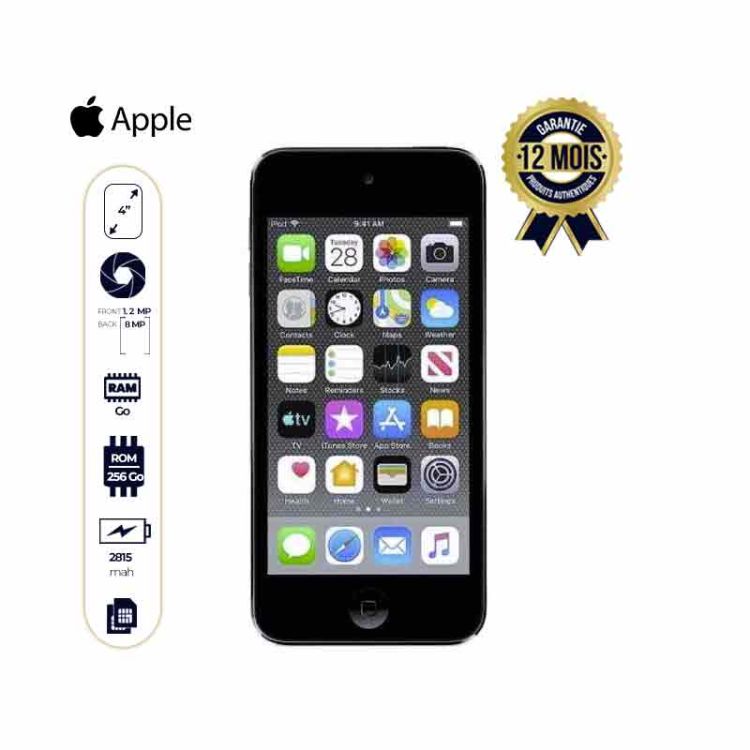 Apple Ipod Touch - 4" écran retina - 256Go - Bluetooth - Gris - 12 mois|Glotelhocameroun