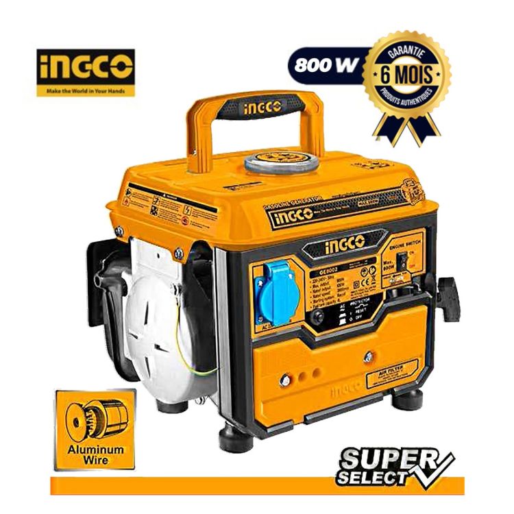 Groupe électrogène  INGCO  - GE8002 - 800W - 06 mois | Glotelho Cameroun