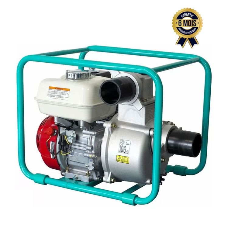 Groupe motopompe à essence - TP 65 H - Pour eaux claires et moyennement chargées - 6 Mois