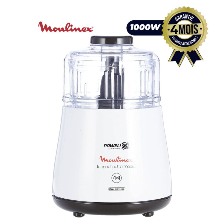 Hachoir Moulinette Powerlix 4en1 - Moulinex - DPA141 - 1000W - Bol 500ml| Glotelho Cameroun