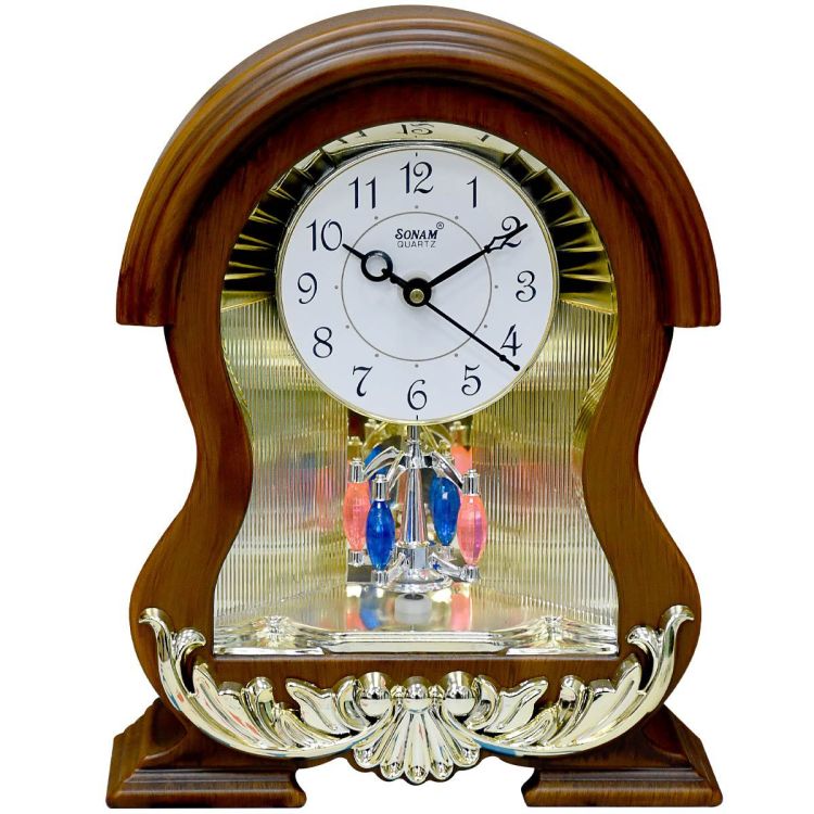 Horloge Murale et table -  Sonam - avec pendule rotative - Bois - (Prix en fcfa) | Glotelho Cameroun