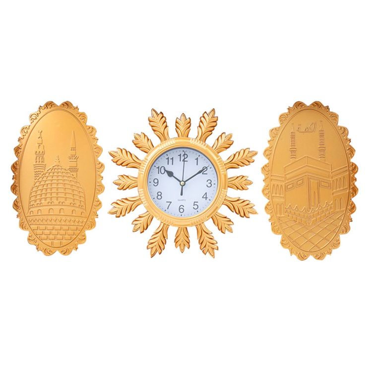 Ensemble Horloge Murale Royal 2504018 et Décorations avec Motifs Ovales Dorés