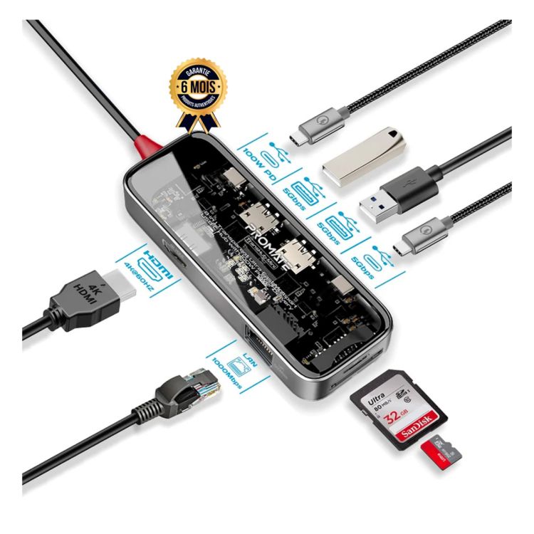 Hub de connexion - Promate TransHub-mini au prix Cameroun