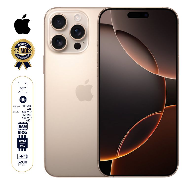 iPhone 16 Pro Max - 1 To au meilleur prix Cameroun sur Glotelho
