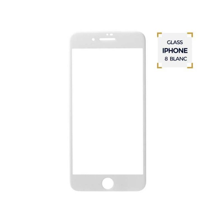 VITRE DE PROTECTION ARRIERE IPHONE 8  BLANC|Glotelho