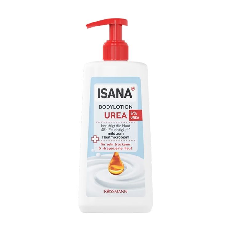 ISANA Urea - Lait corps peaux très sèches - 5 % Urée, Beurre de karité et Panthénol - Hydratation intense - 300 ml