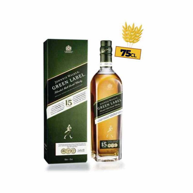 Johnnie Walker Green Label 15 ans - 75CL|Glotelho Cameroun