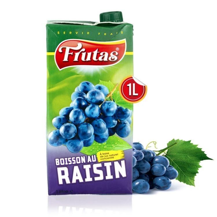 Jus de fruit naturel - Frutas - Au raisin - 1 Litre 