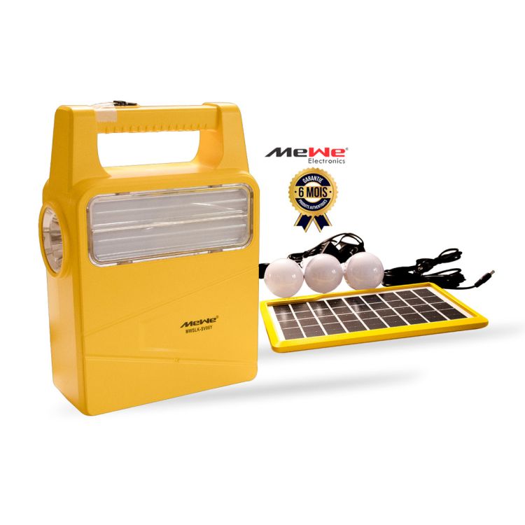 Kit d'éclairage solaire standard MEWE MWSLK-SV06Y - prix Cameroun