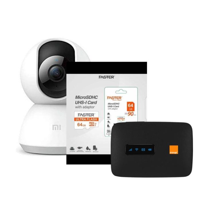 Xiaomi Mi Camera + Air Box Modem + 64GB microSDXC Card Free - 6 Months l Glotelho Cameroon