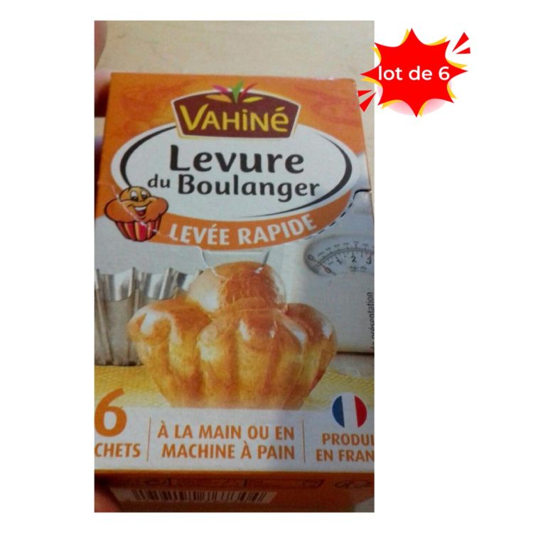 Levure de Boulanger - Vahiné - Lot de 6 sachets