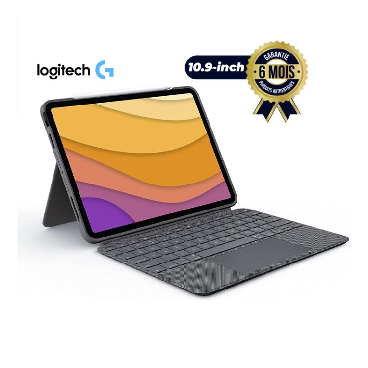 Logitech Combo Touch - Price in fcfa - (iPad Air 4th/5th generation 2020, 2022) - Backlit keyboard case for iPad Air| Glotelho Cameroon