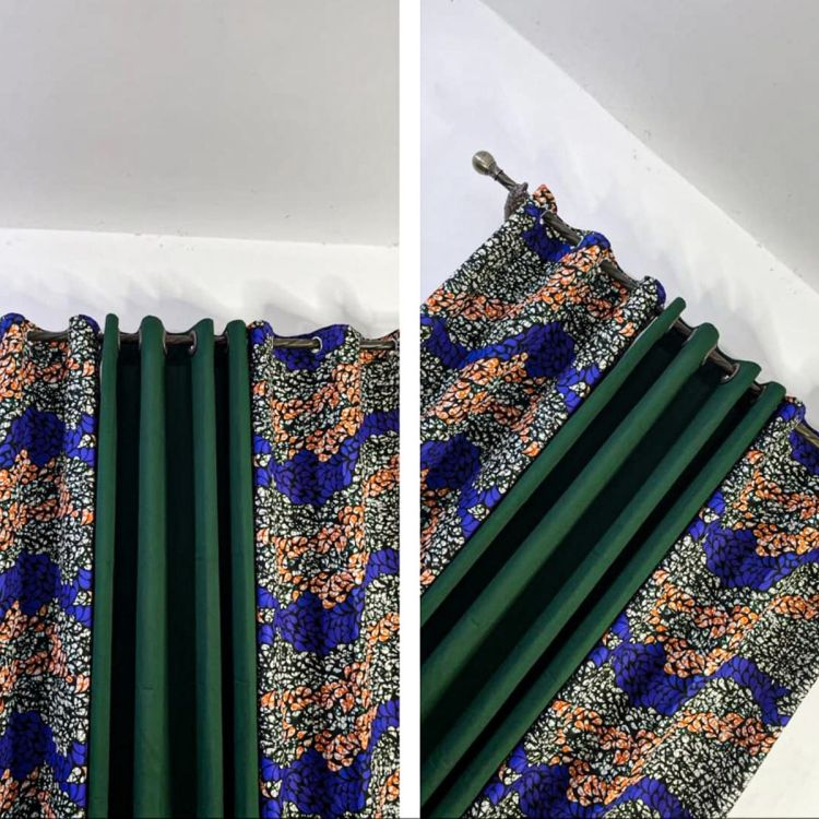 Set of 2 heavy blackout African curtains