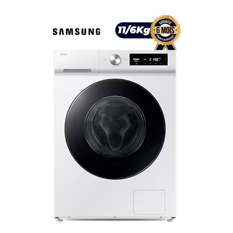 Automatic washer and dryer - Samsung - 11/6kg - White - price Cameroon