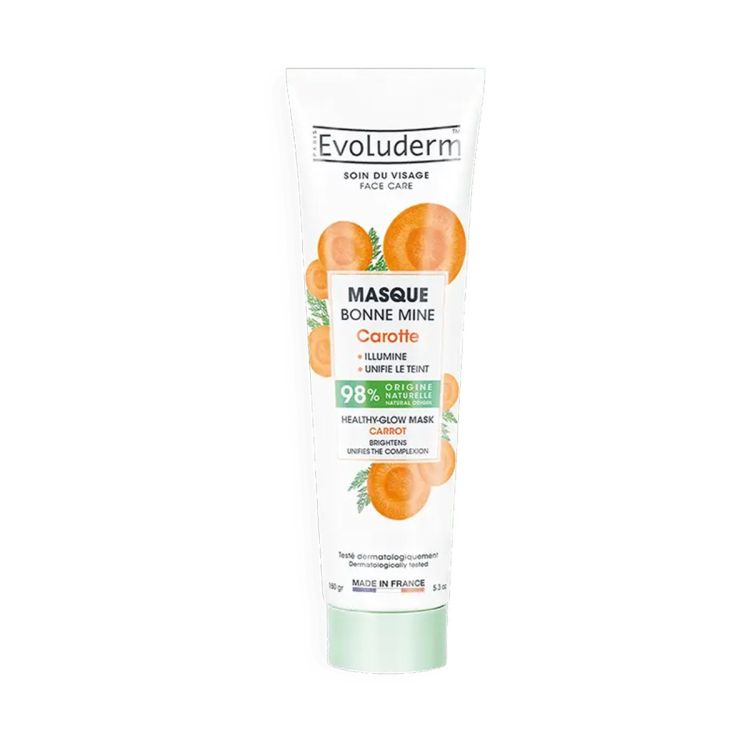 Evoluderm – Masque Bonne Mine Carotte – Teint Unifié & Effet Bonne Mine – 150ml
