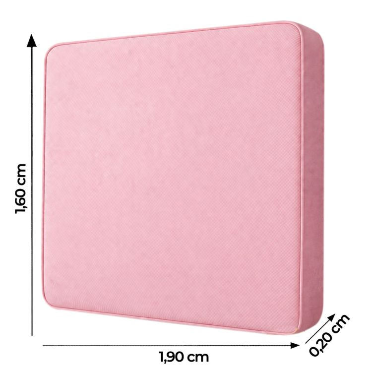 Matelas Semi-Orthopédique CATHERYNA - Très Confortable - 3 places - 160x190x20 cm - Rose + 2 oreillers simples offerts