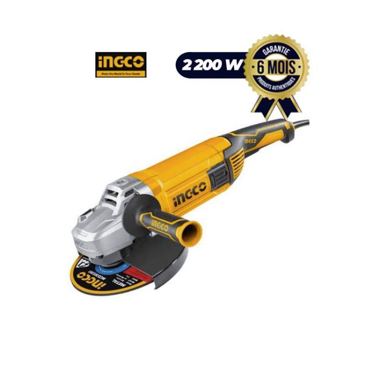 Angle grinder INGCO AG220018 - 2200W - 6 Months Warranty - (49200,00) | Glotelho Cameroon