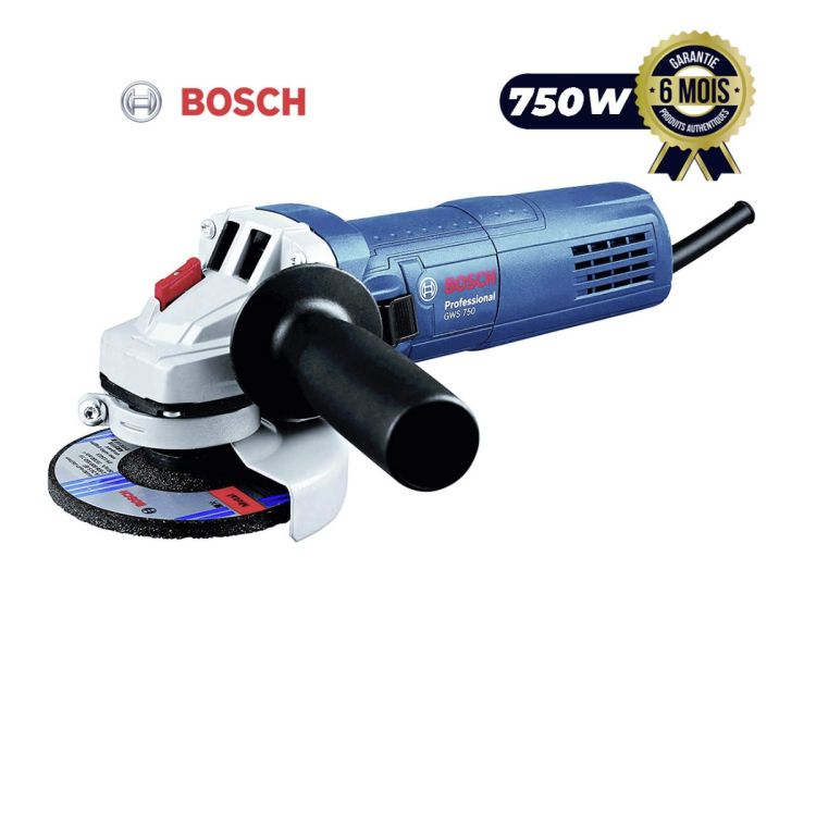 Meuleuse d'angle Prix en fcfa - BOSCH GWS 750-115 - Meuleuse professionnelle - 750 W - 11000 tr/min| Glotelho Cameroun