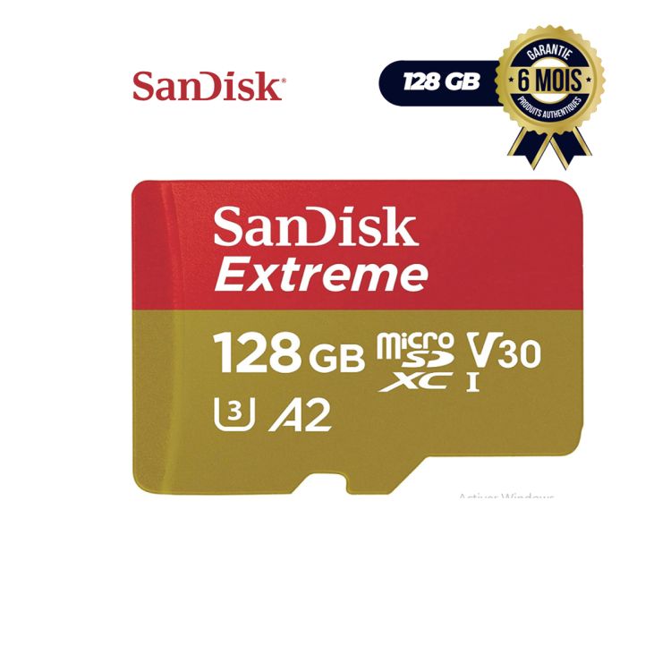 MicroSD UHS-I SanDisk Extreme 128GB 160MB/s - (Price in CFA) | Glotelho Cameroon