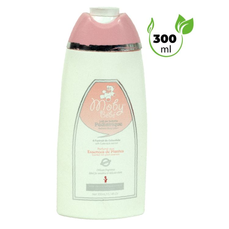 Moby Bébé – Lait de toilette pédiatrique à l’extrait de Calendula – 300 ml