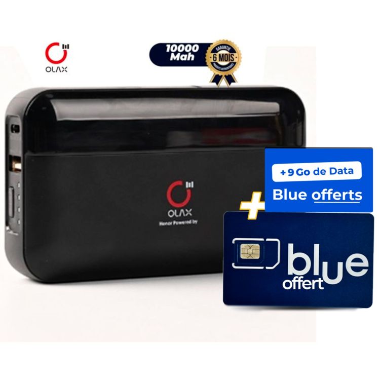 Modem Internet OLAX M100 + 9 Go de Data Offert + 1 SIM Blue Offert
