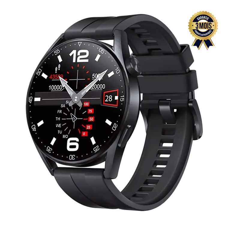 Montre connectée - HAINO TEKO 33 - Écran Amoled 1,43'' - Appels Bluetooth - IP68 - Autonomie 7 jours - 02 Bracelets supplémentaires - Garantie 3 mois