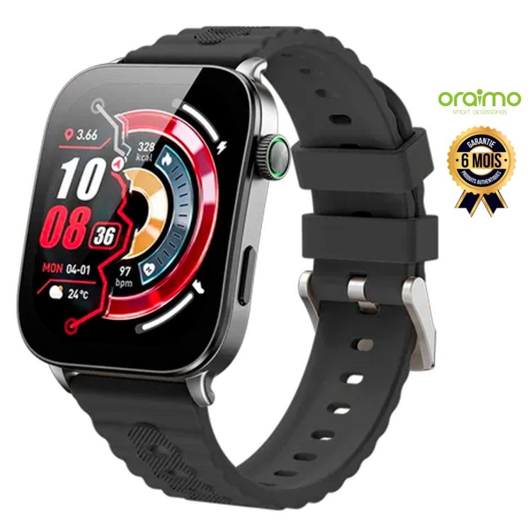 Oraimo Watch Nova 2 Air Smartwatch - OSW-814S, black, 6-month warranty, price in Cameroon. 