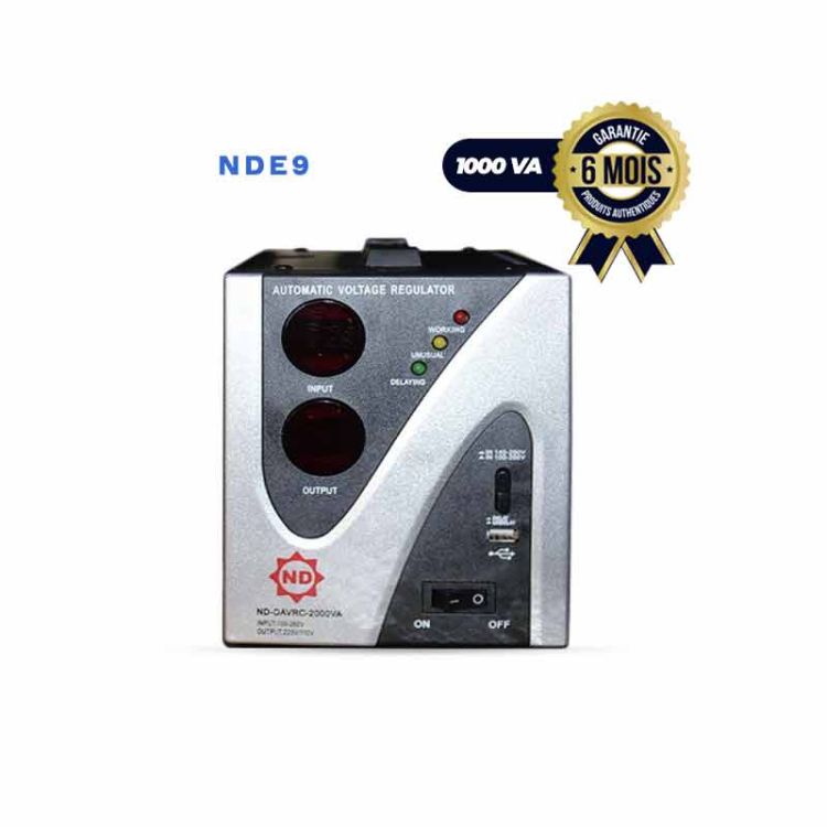 Digital voltage regulator - N.D.E 9 ND-DAVRC1000 - 220/110V -1000W | Glotelho Cameroon