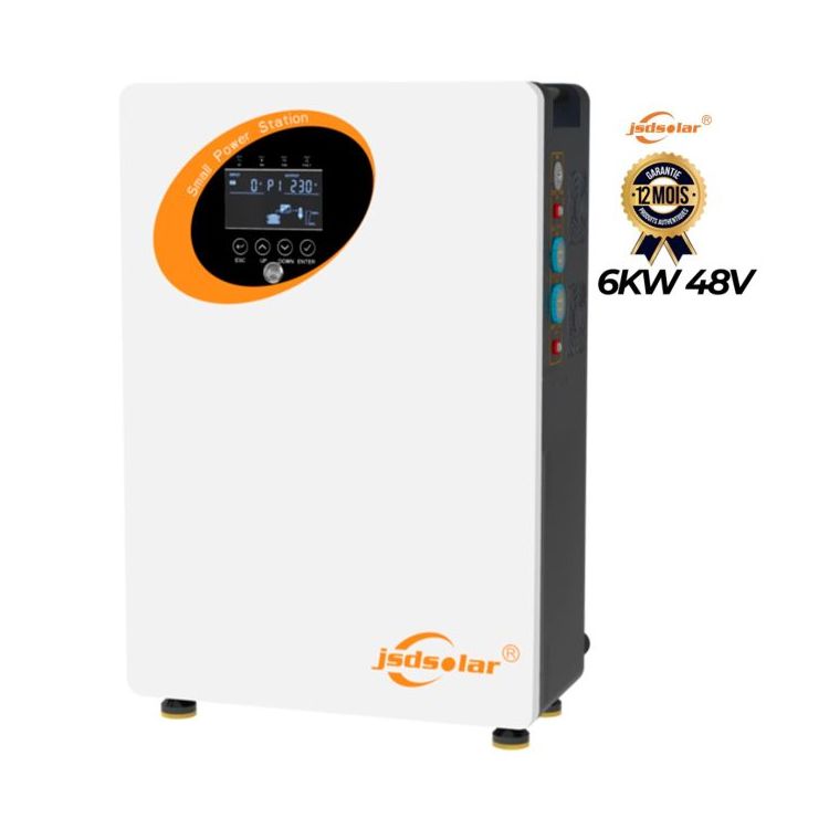 Onduleur solaire hybride – JSDSOLAR – J6500HC – 6 KW – 48 V – MPPT 6000W – Onde sinusoïdale pure – USB/RS485/CAN – Garantie 12 mois