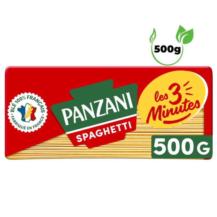 Pâtes Panzani Spaghetti - 500g - Cuisson Rapide (3 Minutes)
