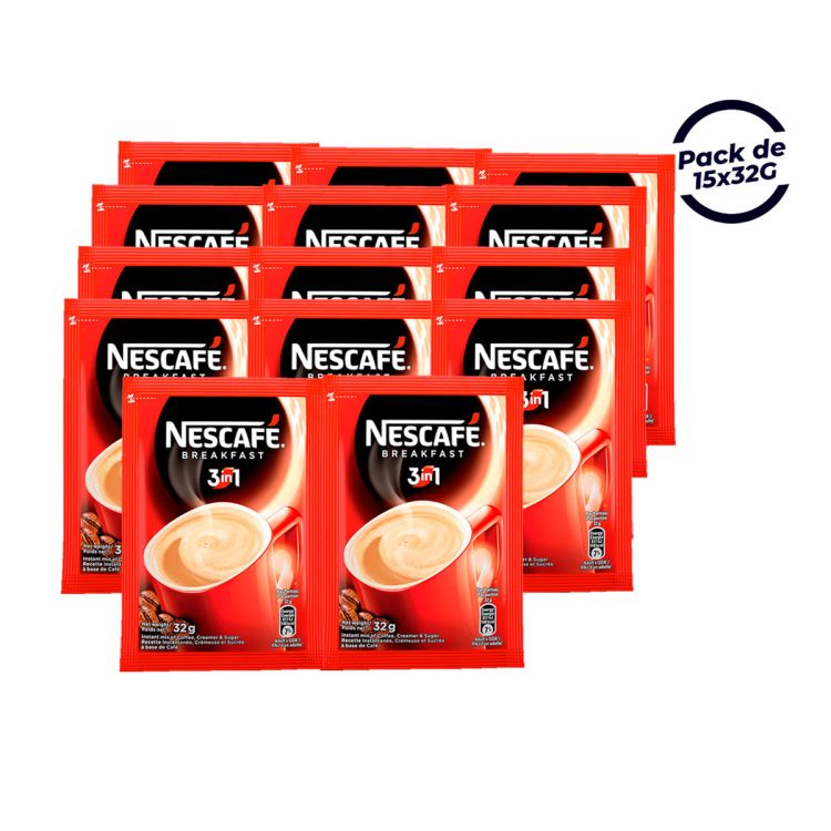 Pack De 15 Nescafé - Breackfast 3 en 1 - 32g  | Glotelho Cameroun