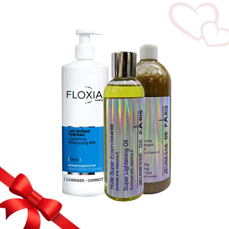 Pack Lumineux ( Huile eclaircissante + Lait Hydratante + Gel de douche gommant eclaircissant )