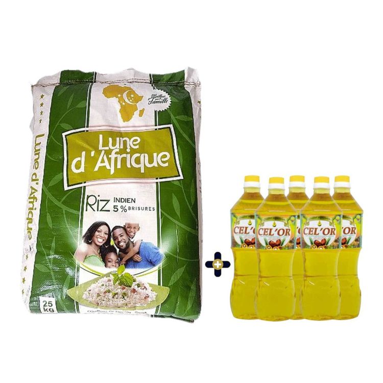 Pack Riz indien 5% Brisure Lune D'Afrique |Glotelho Cameroun